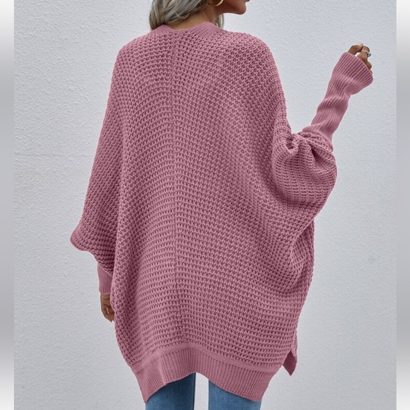 Cozy Batwing Sleeve Open Front Knit Sweater Cardigan - Picture 8 of 13